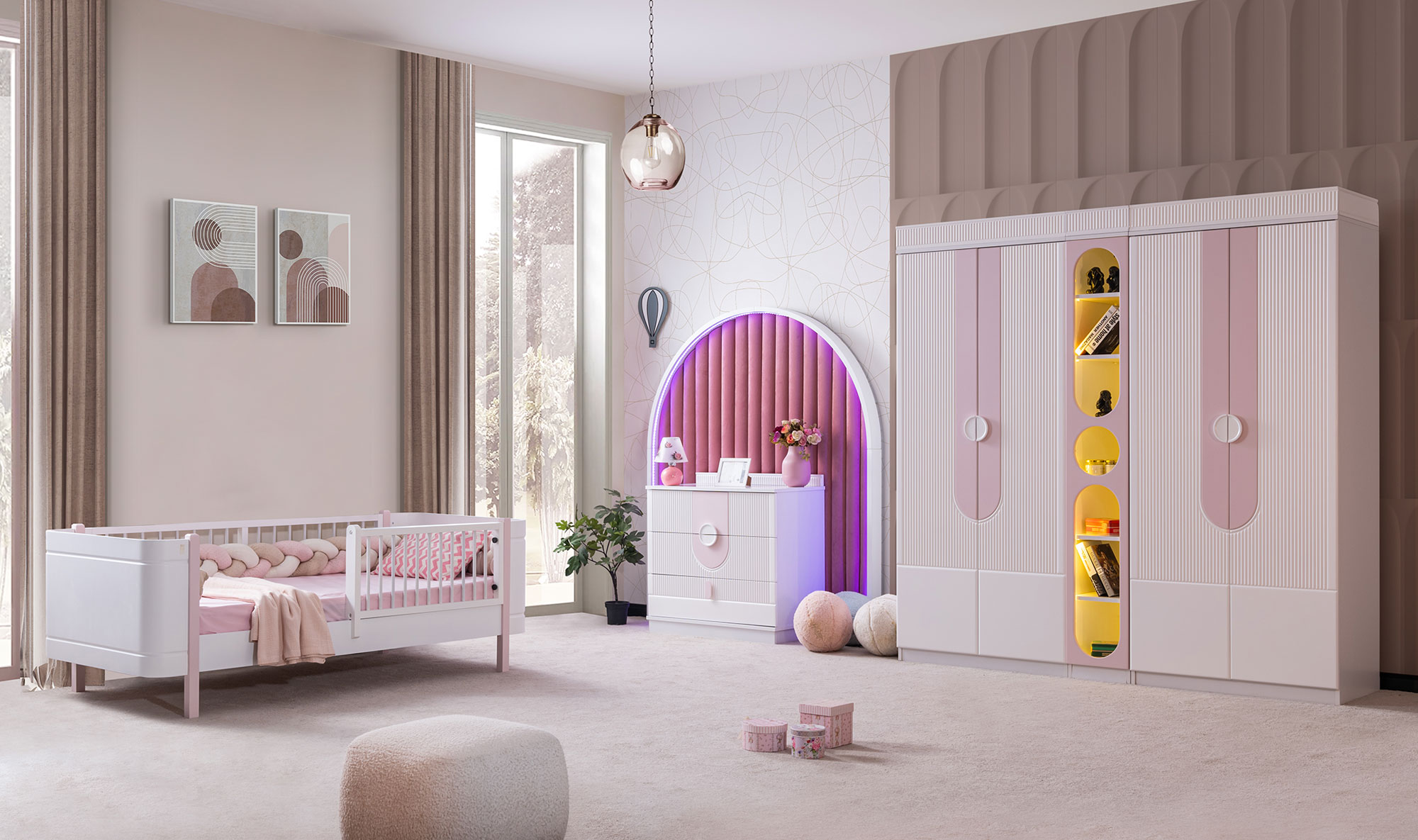 Vira Montessori Genç Odası-Pembe - Genç Odaları | Yapı Mobilya - Görsel 3